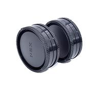 2 Lens posterior Cap+2 piezas Tapón Cuerpo compatible con A9 A9II A7c A7S A7SII A7R A7RII A7 A6500 A5000 A3500 NEX-7 NEX-6 NEX-5T NEX-5R NEX-5N NEX-5 NEX-5C NEX-3C (2 juegos)