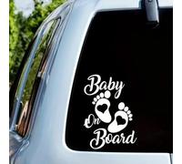 2 letreros de bebé a bordo para coche, calcomanías de coche para niños y niños a bordo, calcomanías de advertencia para ventanas, calcomanías para coches, vehículos familiares, vinilo de PVC