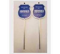 2 letreros de Seguridad para Patio de Brinks, Color Azul
