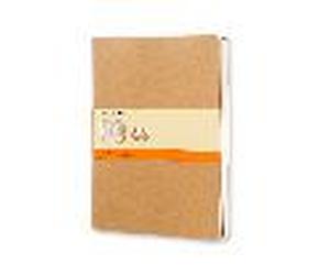 2 Libretas Cahier Marron Kraft Xl Rayas (set De 3)