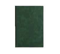 2 libros-Yangba Cuaderno de cuero suave grueso y simplificado Libro de actas del Consejo de Negocios -A5 Libro de cuero verde oscuro
