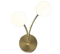2- Lights Nordic Modern Simple Wall Lamps Industrial with White Glass Globe Shade G9 Base Sconces H25CM Indoor for Bedroom Bedside Table Hallway