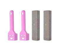 2 limpiadores de inodoro de piedra pómez con asa, elimina manchas de óxido y cal de agua dura para inodoros y lavabos