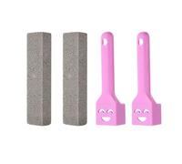 2 limpiadores de inodoro de piedra pómez con mango ergonómico, ideales para eliminar manchas de agua dura en inodoros de baño
