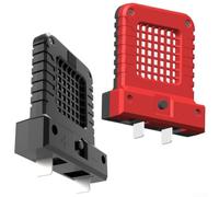 2 linternas LED de 14 W con enchufe ajustable para 20 V 21 V, luz de trabajo de inspección portátil para campamento en el lugar de trabajo, accesorio de lámpara de inundación compacta (negro + rojo)