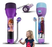 2 Linternas LED, Luz Nocturna Frozen para Niños y Linterna Minnie Mouse de 16 cm, Funciona con Pilas, Linterna Grande para Navidad, A Partir de 3 Años