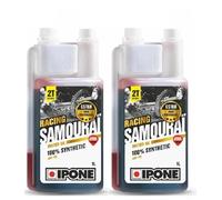 2 LITROS ACEITE DE MOTO SCOOTER 2 TIEMPOS IPONE SAMURAI RACING SINTÉTICO 2T GASOLINA FRESA
