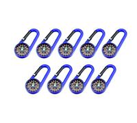 2. Llavero portátil de 9 piezas para exteriores, brújulas con mosquetón, herramienta de navegación multifunción para camping, pesca, adolescentes, herramienta de navegación para senderismo