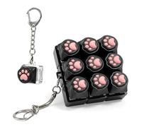 2 llaveros con diseño de pata de gato, llavero con diseño de pata de gato, botón de llave para adultos, regalos de oficina, alivio del estrés, gestión de la ansiedad
