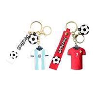 2 Llaveros con Forma De Camiseta, Llaveros De Fans, Llaveros De Regalo, Llaveros Creativos, Llaveros De Fútbol