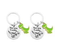 2 Llaveros con Forma De Dinosaurio, Decoración De Texto Inspirador, Accesorios Coles para Mochilas Escolares, Llaveros Creativos De Amistad.