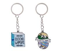 2 Llaveros con Forma De Libro, Llaveros Creativos, Llaveros De Dibujos Animados, Llaveros Decorativos, Dijes para Bolsos