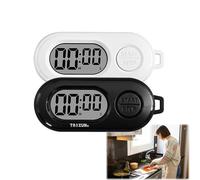 2 llaveros cronómetro con pantalla LCD, mini temporizador digital de cuenta regresiva y alarma, reloj de llavero con temporizador de parada portátil, reloj de bolsillo electrónico ligero para deportes