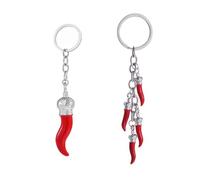 2 Llaveros De Chile, Accesorios Creativos Y Divertidos, Coles De Bolsos De Metal De Moda, Amigos, Adecuados para Automóviles, Llaves, Mochilas.