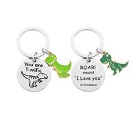 2 Llaveros De Dinosaurios De Dibujos Animados, Accesorios Coles Creativos, Llaveros Personalizados, Llaveros De Acero Inoxidable.