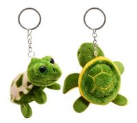 2 Llaveros De Tortuga De Peluche, Juguete Y Colgante De Animal Lindo, Mini Muñeca De Bolsillo
