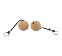 2 llaveros flotantes de bola de corcho con cuerda para kayak, veleros, evitan que las llaves se hundan, mantienen las llaves flotando en el agua, diseño ligero y portátil (negro)