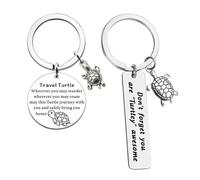 2 Llaveros Inspiradores De Tortuga, Llaveros De Acero Inoxidable, Llaveros De Regalo, Llaveros Grabados