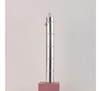 2 llaveros mini pastilleros, llavero de aluminio portátil impermeable organizador de medicamentos para vitaminas, suplementos, aceite de pescado, camping al aire libre (S, 5 compartimentos)