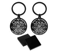 2 Llaveros para El Cumpleaños Número 16 Y 1 Caja De Almacenamiento, Regalos Personalizados para Jóvenes, Accesorios para Llaveros, Adecuados para Fiestas De Cumpleaños.