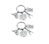 2 llaveros para estudiantes de matemáticas, llavero de graduación, nerd, nerd, cálculo, Plata antigua., 23x13mm