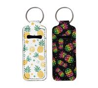 2 llaveros para lápiz labial, pequeños regalos de Navidad para mujeres, piña blanca y negra