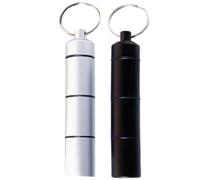 2 llaveros portátiles para pastilleros, resistentes al agua, con 3 compartimentos separables, para viajes, senderismo, camping