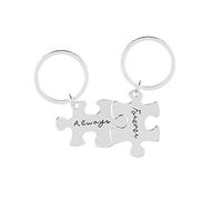 2 llaveros siempre parejas enamoradas, gracias a dar regalos de día de calidad superior. Diseño duradero