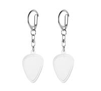 2 llaveros transparentes con forma de corazón para púas de guitarra, estuche de almacenamiento para mochila, llavero, bolso, bolso, accesorios para guitarra eléctrica acústica (forma de corazón)