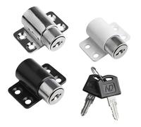 2 llaves 1 juego de cerraduras de puerta corredera de seguridad de aleación de aluminio 1 pieza(WHITE)