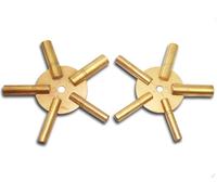 2 llaves 5 en 1 de latón con números impares/pares