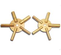 2 llaves de latón 5 en 1 con números pares e impares