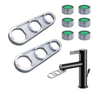 2 llaves de montaje M16/M18/M20/M22/M24/M28, de aleación de zinc, con 6 unidades de regulador de chorro