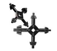 2 llaves de portabrocas 4 en 1 para taladro de mano, llave de portabrocas para apretar taladros, mandril universal de combinación manual de 3/8 1/2 3/4 1 pulgada (L+ S), para taladros Bosch, Ma-kita y