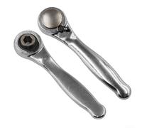 2 llaves de trinquete de 72 dientes, mango de destornillador hexagonal de liberación rápida de 6,35 mm, llave de aleación bidireccional para espacios estrechos