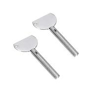 2 llaves exprimidoras de tubos de metal de acero inoxidable plateado para salón de belleza, rodillo de pasta de dientes para seguridad en el baño, ayudas y accesorios