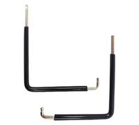 2 llaves hexagonales curvadas de 4 mm con película termorretráctil, llaves hexagonales de punta de bola, llave Allen de 4 mm para montaje de muebles y reparación de máquinas