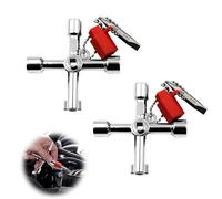 2 llaves multifuncionales de 4 vías, llaves de armario multifuncionales, llaves cuadradas, caja de contador, armario de control cruzado para caja de agua eléctrica, armario abierto