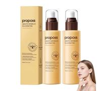 2 lociones hidratantes intensas de propóleos de 130 ml, cuidado rico para una hidratación de larga duración, suaviza las arrugas y revitaliza la piel, para una piel radiante y suave