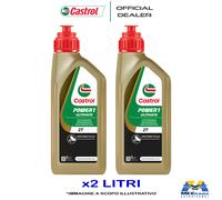 2 LT CASTROL POWER1 ULTIMATE 2T ACEITE MEZCLA MOTOR MOTO 100% SYNT = EX RACING