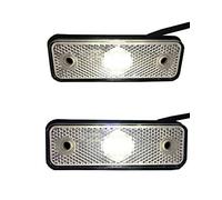 2 luces de gálibo LED blancas, 12 V, 24 V, para remolque, camión, E-9, 102 x 36 x 17