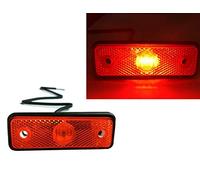 2 luces de gálibo LED rojas, 12 V, 24 V, para remolques, camiones, E-9, 102 x 36 x 17