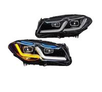 2 luces delanteras de coche Compatible con faros delanteros BMW F10 F18 Serie 5 520i 525i 530i 2011-2017 Conjunto de faros delanteros estilo G30 G38 modificados(14-17_XENON_NO AFS)