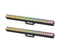 2 luces estroboscópicas de pared RGB 200 W y 12 LED, control por voz DMX512 5/14/73 canales for bodas e iluminación comercial Bañador de pared Ancho