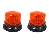 2 luces LED de emergencia con efecto giratorio, faro giratorio de emergencia de color ámbar, de12 a 24 V para camión, camioneta, tractor, vehículo de emergencia