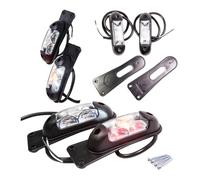 2 luces LED de gálibo para colgar, 12-24 V, 3 colores: blanco, rojo, naranja, para camiones, remolques, caravanas, etc.