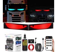 2 luces LED de ojos de diablo para coches, para camiones, pantalla suave, programable, LED programable, aplicación inteligente, Bluetooth, USB, 5 V, ojo de diablo, camión (12 cm x 60 cm)
