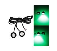 2 luces LED estroboscópicas para motocicleta, luz de freno de advertencia, foco de 12 V, lente ojo de