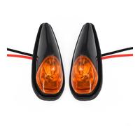 2 luces LED intermitentes para motocicleta, indicadores amarillos intermitentes con cableado para motocicletas de 10 mm, carenado de agujero de 12 V, uso de larga vida útil