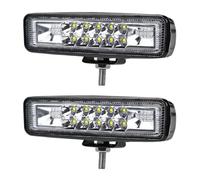 2 luces LED todoterreno, 48 W, 12 V, barras de luces LED de trabajo de alto brillo para camiones, ATV, SUV y conducción todoterreno, color negro